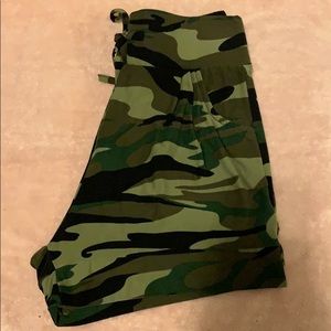 High waisted camo shorts